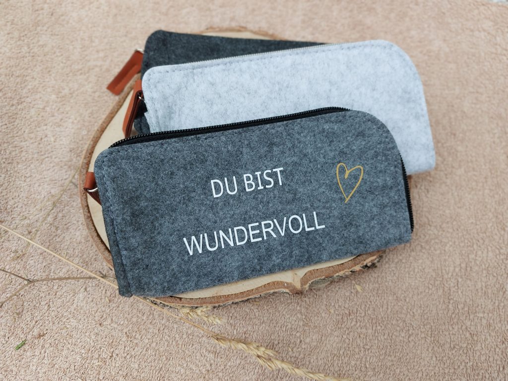 Kosmetiktasche aus Filz