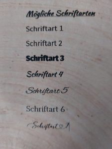 Schriftarten